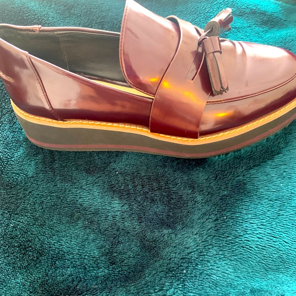 Women Burgundy  Zara loafers Eu size 38